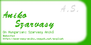 aniko szarvasy business card