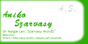 aniko szarvasy business card